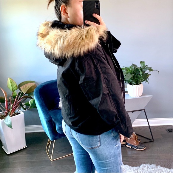 🏷Montana Fur Parker Coat Black - Picture 3 of 6